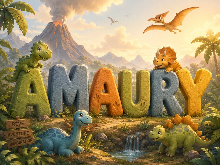 Tableau prénom personnalisé — Amaury