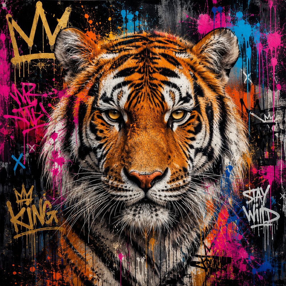 Tigre en street art